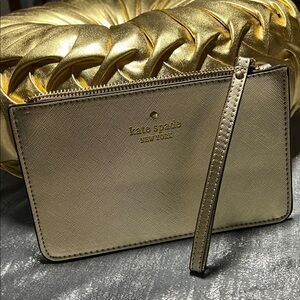 Kate Spade Metallic Gold Clutch Wrislet